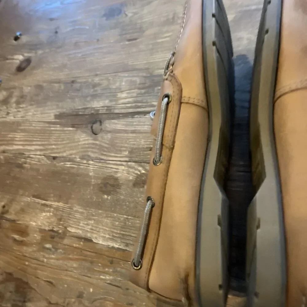 Sperry Top-Sider Boat Shoes Mens 11 BrownLeeward 2 Eye Leather Loafers 0777894
